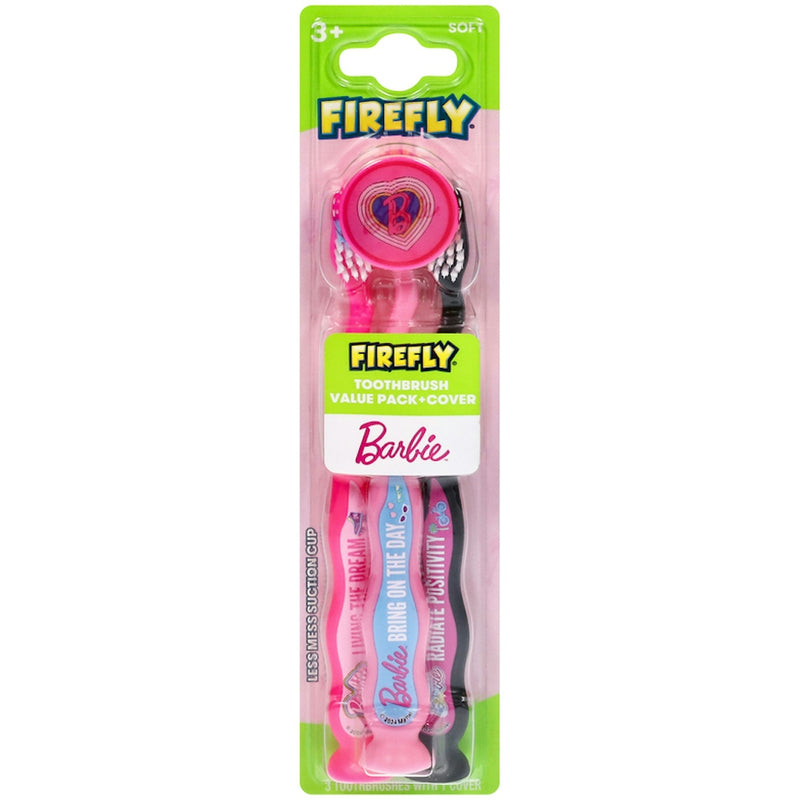 Firefly Firefly 3+ Soft Barbie Toothbrush Value Pack Toothbrushes Rosy Brown