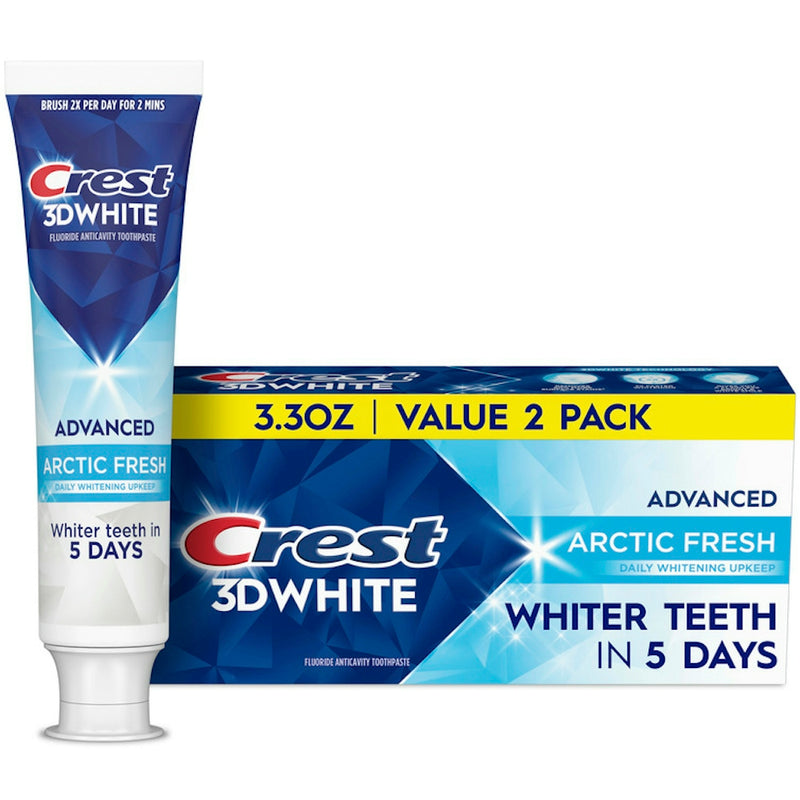 Crest Crest 3D White Advanced Teeth Whitening Toothpaste 1ct Toothbrush Covers White Smoke
