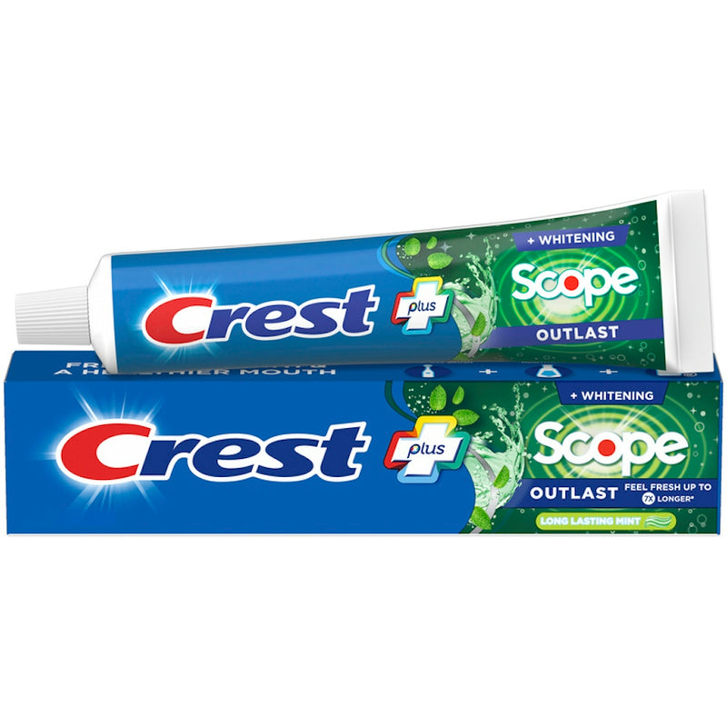 Crest Crest Complete Plus Scope Outlast + Whitening Long Lasting Mint Fluoride Toothpaste, 5.4 Oz Toothpaste White Smoke