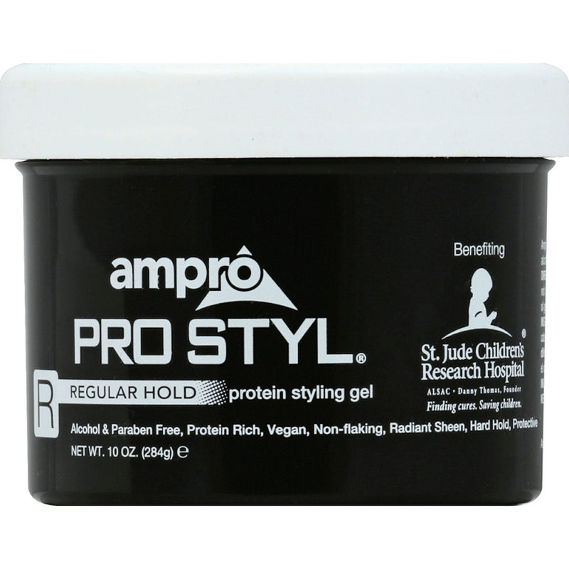 Ampro Ampro Pro Styl Protein Styling Gel, Regular Hold, 10 oz Hair Care Black