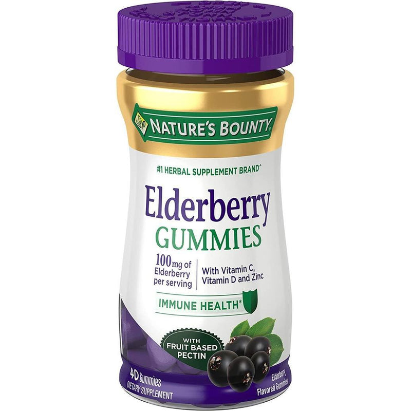 Nature's Bounty Nature's Bounty Elderberry Gummies 40 Gummies Vitamins & Supplements White Smoke