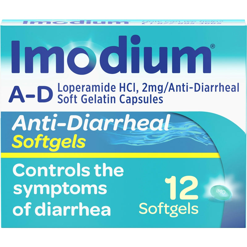 Imodium Imodium Anti Diarrheal  Softgels 12 Ct Health & Beauty White Smoke
