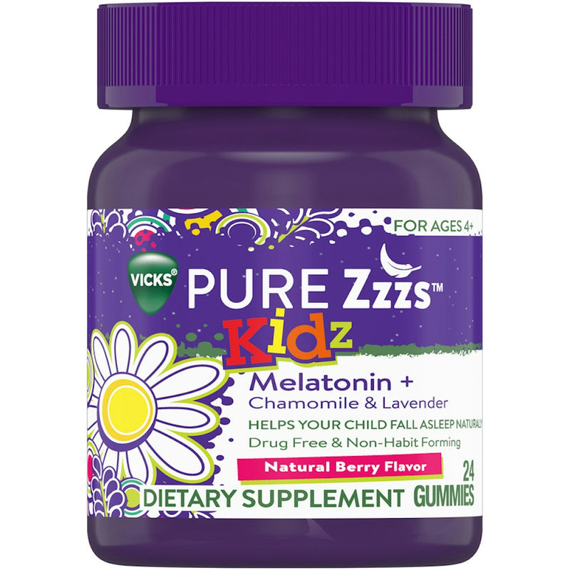 Vicks Vicks Pure Zzzs Kidz Melatonin Sleep Aid Gummies For Kids Medicine & Drugs Dark Slate Blue