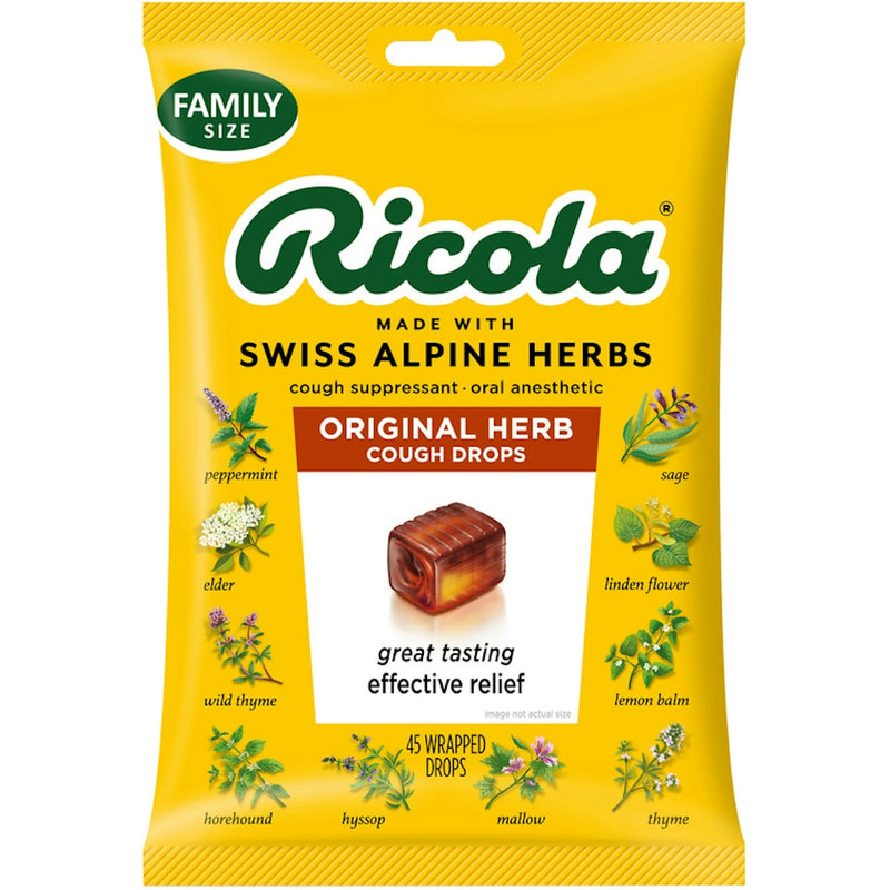 Ricola Ricola Cough Drops, Original Herb, Family Size Health & Beauty Gold