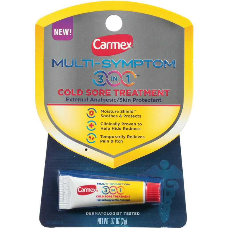 Carmex Carmex Multi-Symptom 3 In 1 Cold Sore Treatment 0.07 Oz Lip & Cheek Stains White Smoke