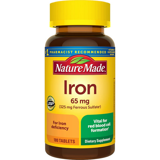 Nature Made Nature Made Iron 65 Mg Dietary Supplement Tablets Vitamins & Supplements Gold