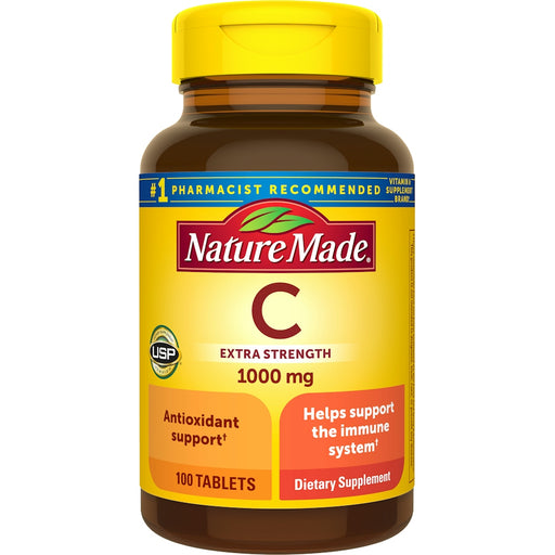 Nature Made Nature Made Vitamin C, Extra Strength, 1000 Mg, Tablets Vitamins & Supplements White Smoke