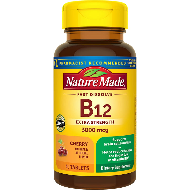 Nature Made Nature Made Vitamin B-12 3000 Mcg Sublingual Lozenges, Cherry Vitamins & Supplements White Smoke