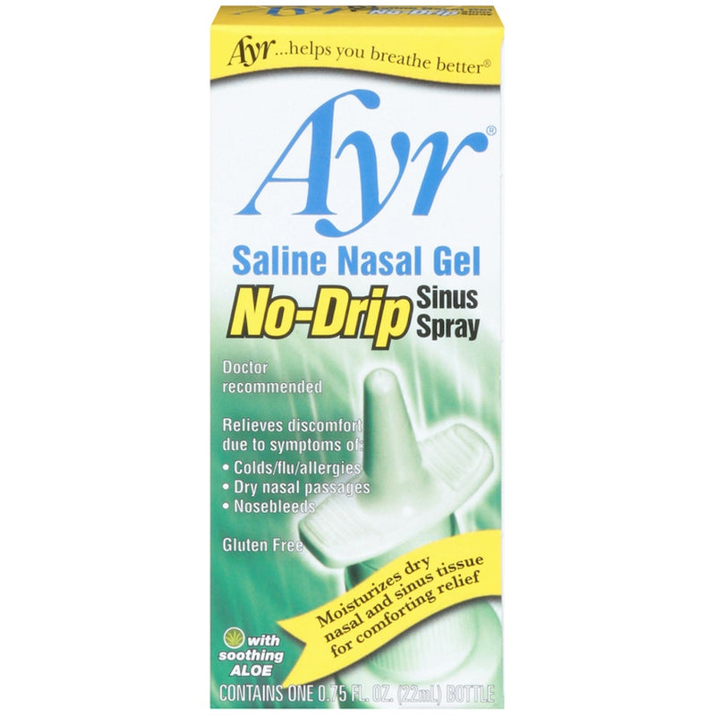 Ayr Ayr Sinus Spray, No Drip, Saline Nasal Gel 0.75 Fl Oz Respiratory Care Alice Blue