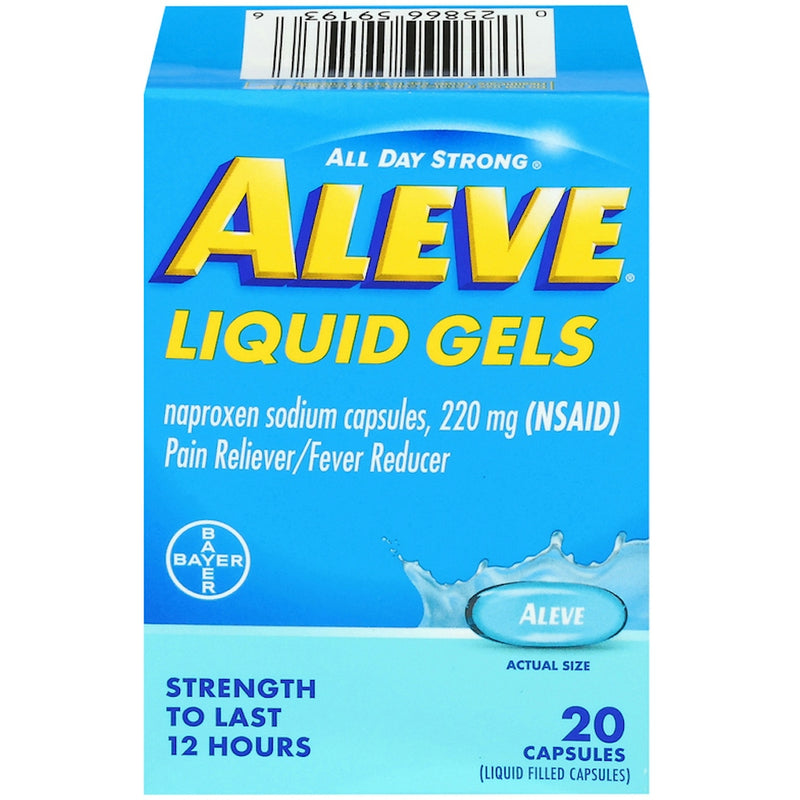 Aleve Aleve Pain Reliever/Fever Reducer, 220 Mg, Liquid Gels, Capsules Health & Beauty Deep Sky Blue