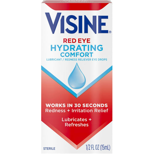 Visine Visine Red Eye Drops, Hydrating Comfort Personal Care White Smoke