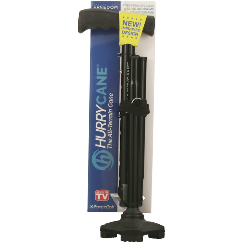 HurryCane HurryCane Drive Medical Freedom Edition Folding With T Handle - Black Canes & Walking Sticks White Smoke