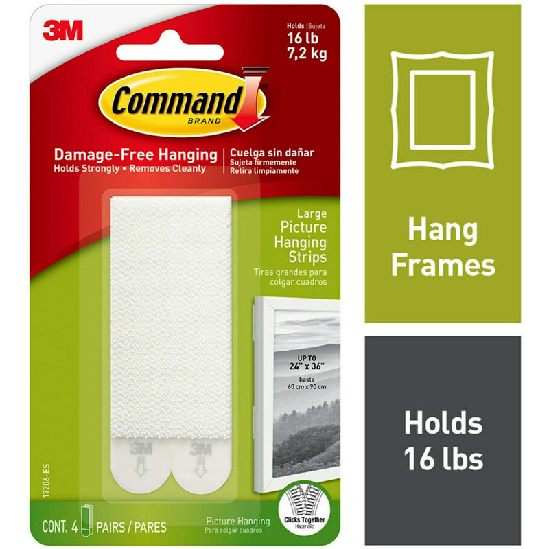 Command Command Large Picture Hanging Strips, White, 6 Pairs (12 Strips) – Damage-Free Hanging, Holds up to 16 lbs Home & Garden Dark Slate Gray