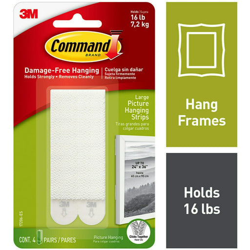 Command Command Large Picture Hanging Strips, White, 6 Pairs (12 Strips) – Damage-Free Hanging, Holds up to 16 lbs Home & Garden Dark Slate Gray