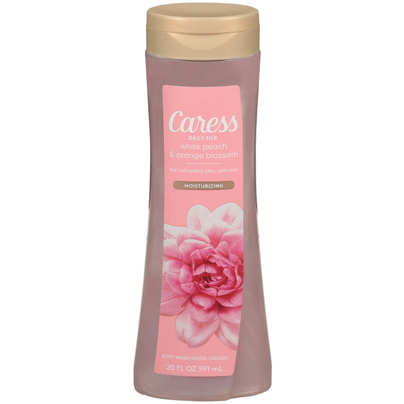 Caress Caress Body Wash, White Peach & Orange Blossom, Daily Silk, Moisturizing 20 Fl Oz Body Wash White Smoke