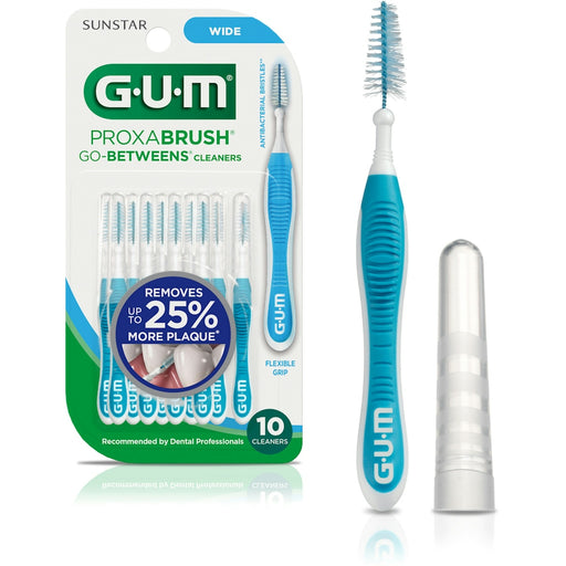 GUM GUM Proxabrush Go Between Cleaners Wide 10Ct Personal Care White Smoke