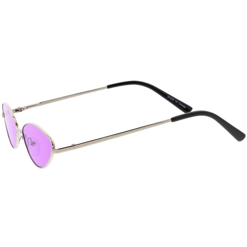 zeroUV Retro 1990's Color Tone Metal Cat Eye Sunglasses C724 Sunglasses White Smoke Gold Red,Blue Silver,Silver Purple,Gold Yellow