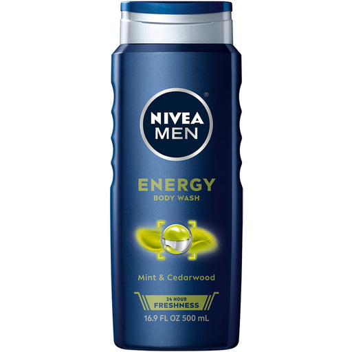 Nivea Nivea For Men Body Wash, 3 In 1, Energy Body Wash Black
