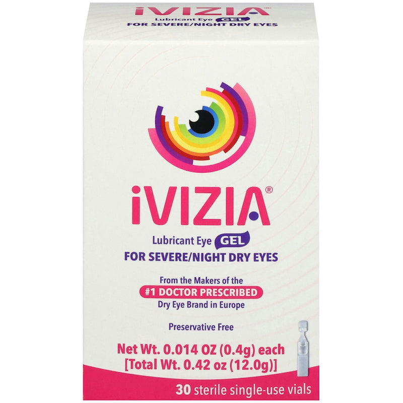 iVIZIA Ivizia  Lubricant Eye Gel  For Sebvere And Nighttime Dry Eye Relief 30Ct Eye Drops & Lubricants Lavender