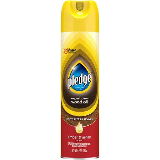 Pledge Pledge Expert Care Wood Oil Amber & Argan Scent Furniture Polish Spray, 9.7 Oz Furniture Cleaners & Polish Sandy Brown