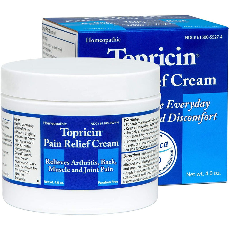Topricin Topricin Pain Relief Cream 4 Oz Vitamins & Supplements White Smoke