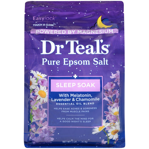 Dr Teal's Dr Teal's Pure Epsom Salt Melatonin Sleep Soak 3 Lb Bath & Body Dark Slate Blue