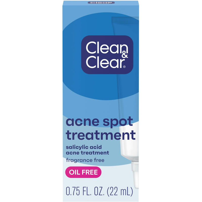Clean & Clear Clean & Clear Advantage Acne Spot Treatment Gel Cream With Salicylic Acid Witch Hazel .75 Fl Oz Health & Beauty Steel Blue