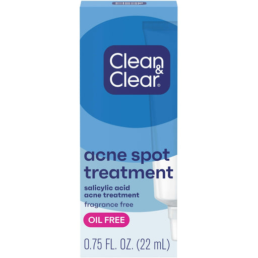 Clean & Clear Clean & Clear Advantage Acne Spot Treatment Gel Cream With Salicylic Acid Witch Hazel .75 Fl Oz Health & Beauty Steel Blue