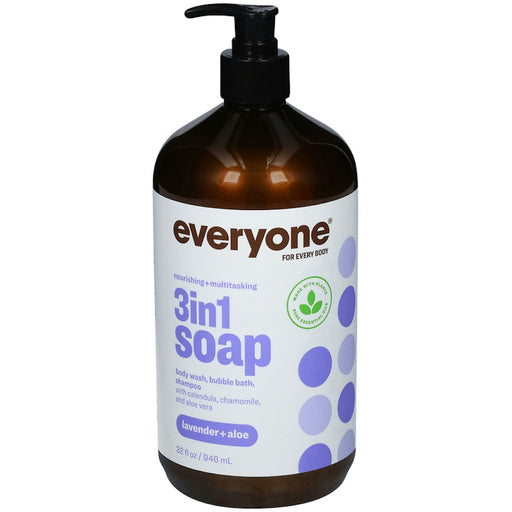 Everyone Everyone 3 In 1 Lavender + Aloe Soap 32 Fl Oz Health & Beauty White Smoke