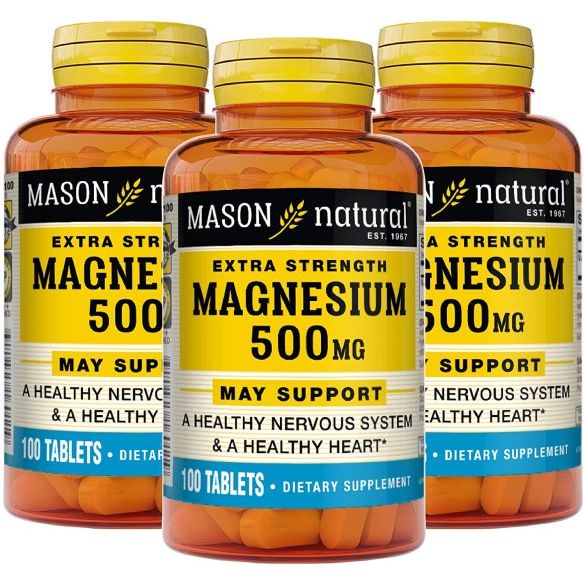 Mason Natural Mason Natural® Magnesium Extra Strength - 500 Mg Health & Beauty White Smoke