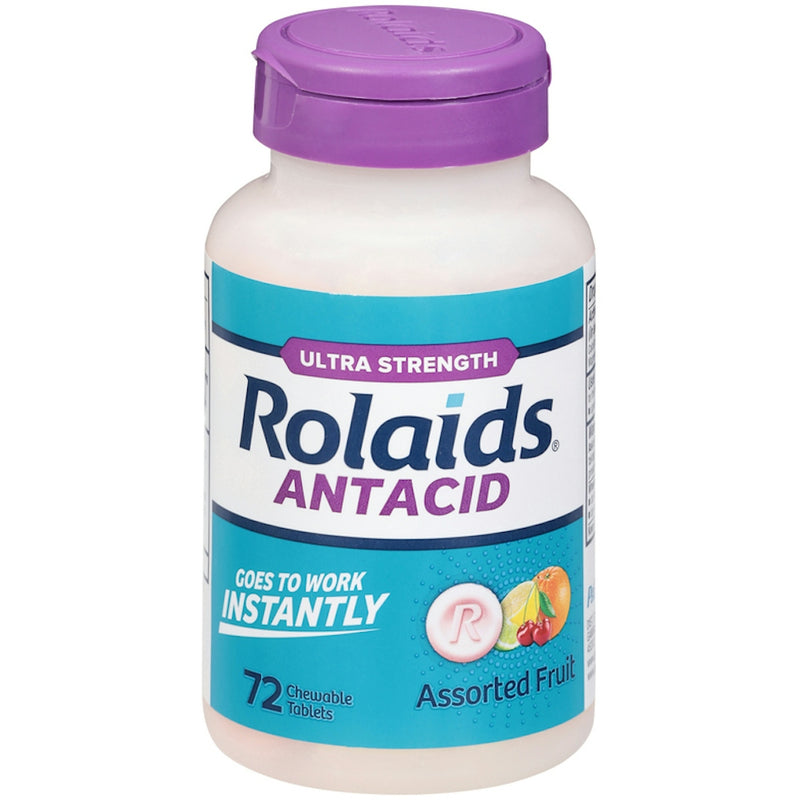 Rolaids Rolaids Ultra Strength  Chewable Tablets Fruit 72 Ct Health & Beauty White Smoke