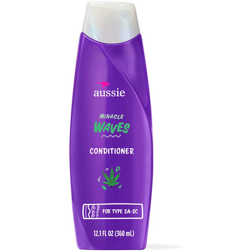 Aussie Aussie Miracle Waves Anti-Frizz Hemp Paraben-Free Conditioner, 12.1 Fl Oz Conditioners White Smoke