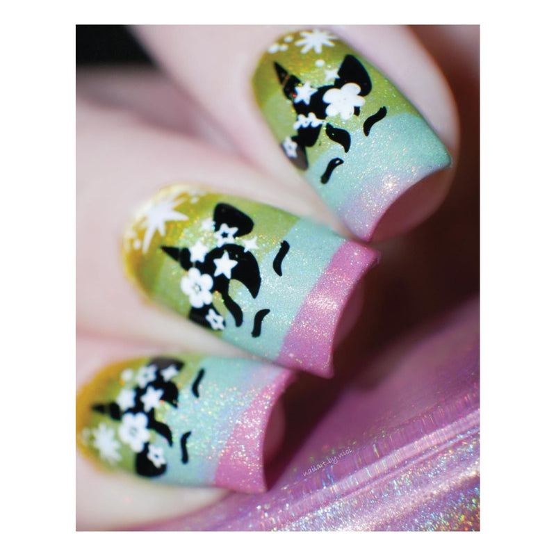UberChic Beauty Unicorn Love-02 Stamping Plate Gray