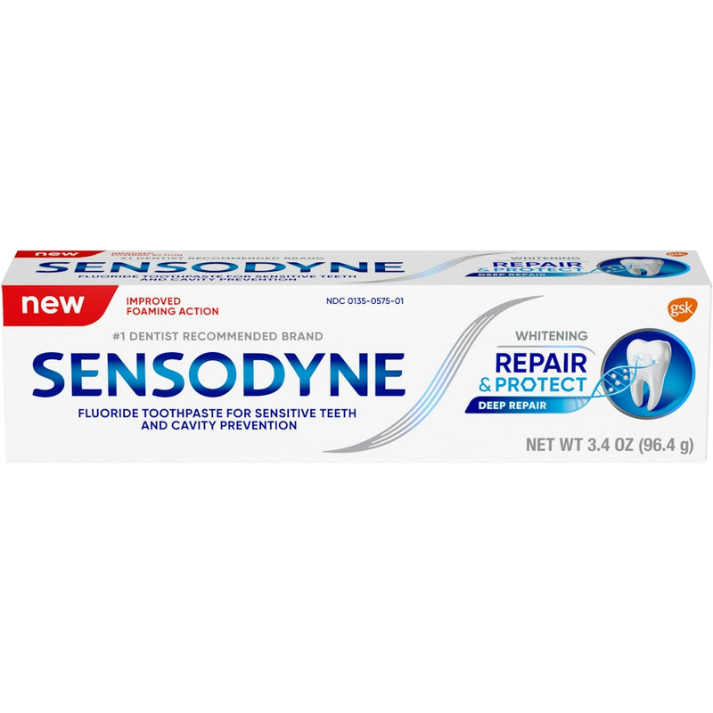 Sensodyne Sensodyne Repair & Protect Whitening Fluoride Toothpaste For Sensitive Teeth 3.4 oz Toothpaste White Smoke