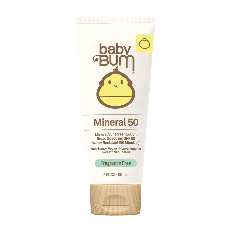 Baby Bum Baby Bum Mineral Sunscreen Lotion SPF 50 - 3 Fl Oz Lotion & Moisturizer White Smoke