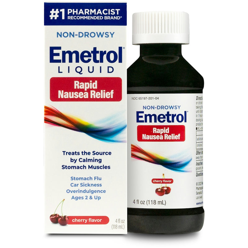 Emetrol Emetrol Non Drowsy Liquid Cherry Flavor Rapid Nausea Relief 4 Fl Oz Health & Beauty White Smoke