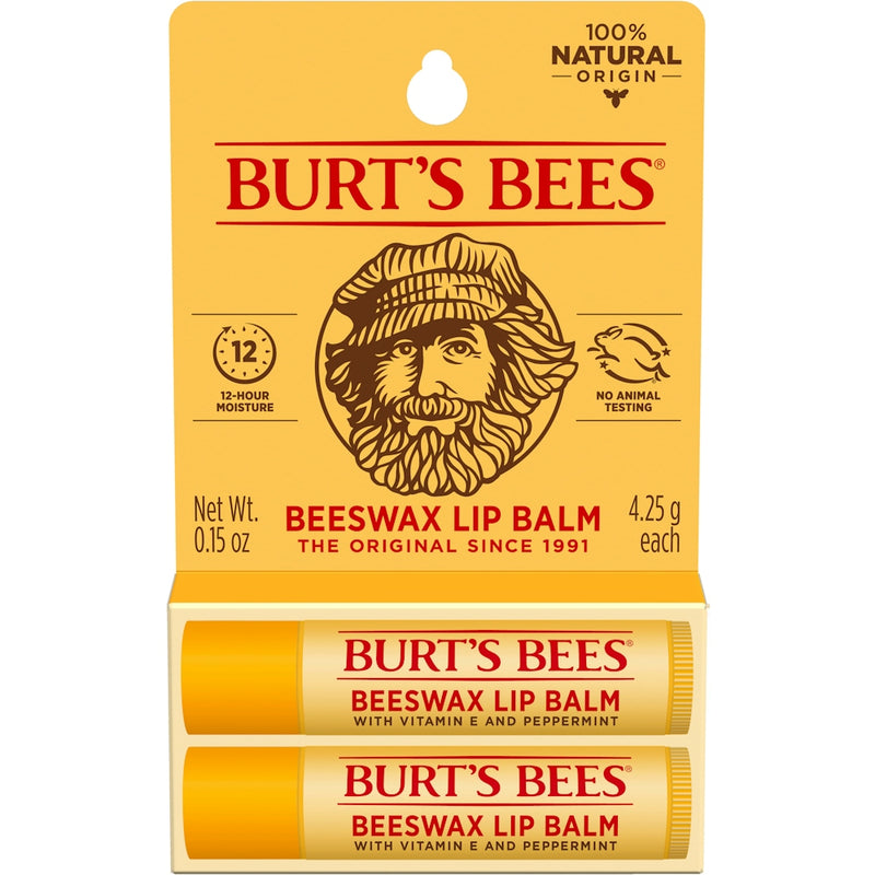 Burt's Bees Burt's Bees  Lip Balm Original Beeswax, 2 Ct Lip Balms & Treatments Sandy Brown