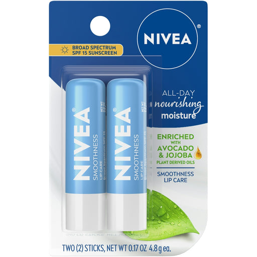 Nivea Nivea Smoothness Lip Balm Dual Pack Lip Balms & Treatments Light Gray