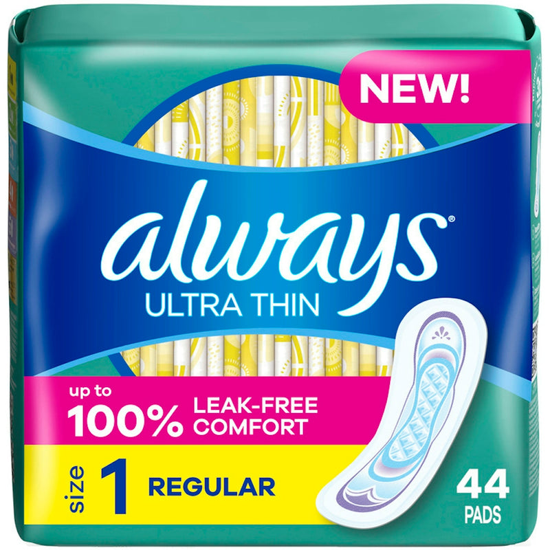 Always Always Pads, Ultra Thin, Without Wings, Regular, Size 1 Health & Beauty Midnight Blue