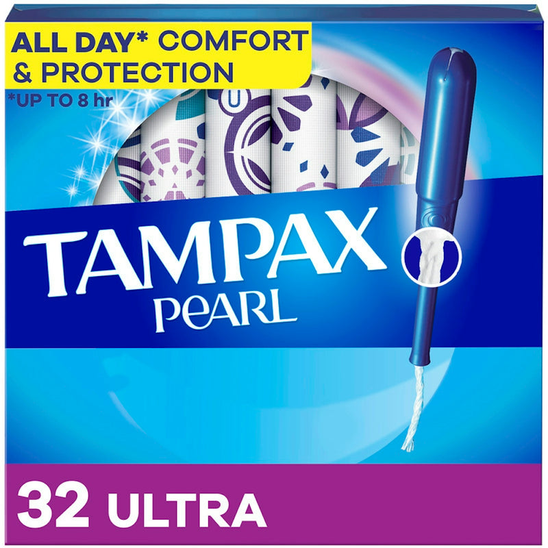 Tampax Tampax Pearl Tampons - Ultra Absorbency With LeakGuard Braid - Unscented - 36ct Tampons Dark Magenta
