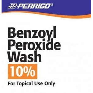 Perrigo Benzoyl Peroxide 10% Wash Acne Treatment White Smoke