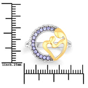 Bids.com 0.28 Carat Genuine Tanzanite .925 Sterling Silver Ring Rings White Smoke size 6.00,size 7.00,size 8.00