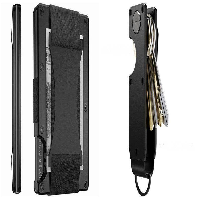 SmartPursue™ Carbon Fiber Wallet - RFID Blocking Metal Card Holder Card Wallet White Smoke Set5