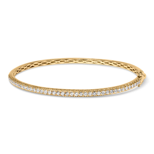 Bids.com 14K Rose Gold 1.00 Cttw Half Eternity Diamond Bangle Bracelet (G-H Color, SI2-I1 Clarity) - 7" Inches Bracelets White Smoke Rose.Gold / 7,White.Gold / 7,Yellow.Gold / 7