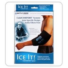 Ice It! Ice It! Cold Comfort Therapy System - Elbow, Ankle & Foot Compression Wrap Hot & Cold Therapies White Smoke