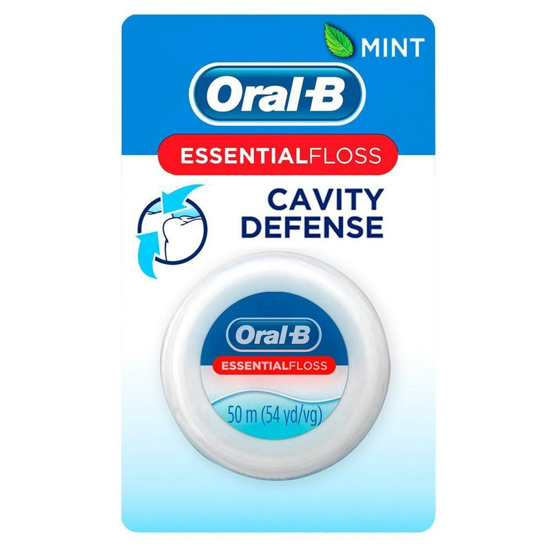 Oral-B Oral-B Essential Floss Cavity Defense Dental Floss, Mint, 50 M Thread & Floss White Smoke