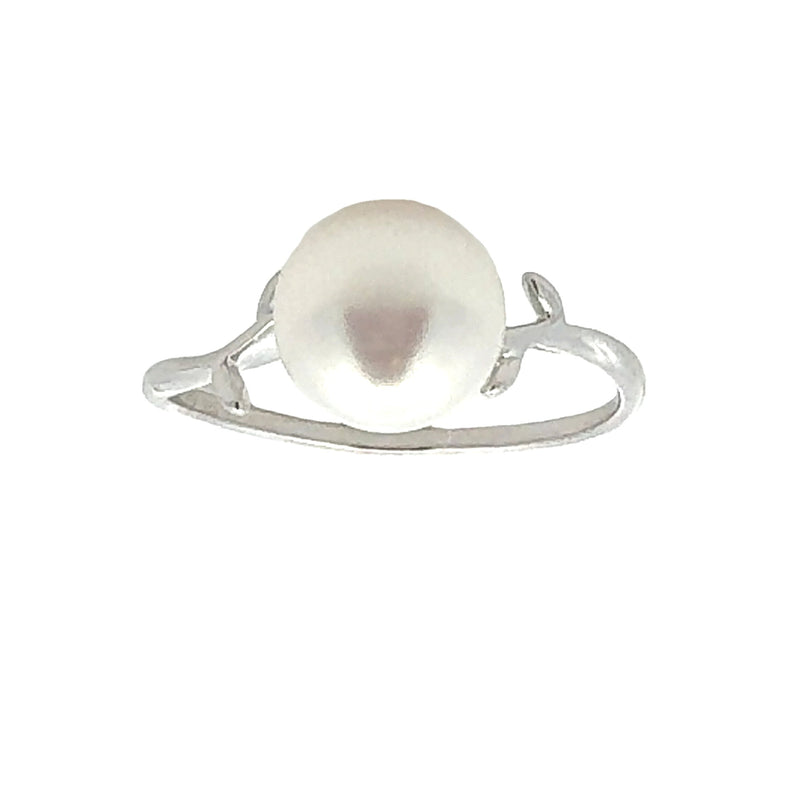 Bids.com FW Pearl Ring Sterling Silver Rings White Smoke 7.0