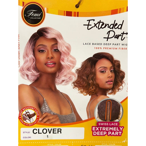 VIP Extensions Femi Collection Clover Synthetic Wig Wig Antique White 1 Jet Black