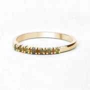 Bids.com 0.22 Carat Genuine Dark Yellow Diamond 14K Yellow Gold Ring (I1-I2) Rings White Smoke size 7.00,size 6.00,size 8.00