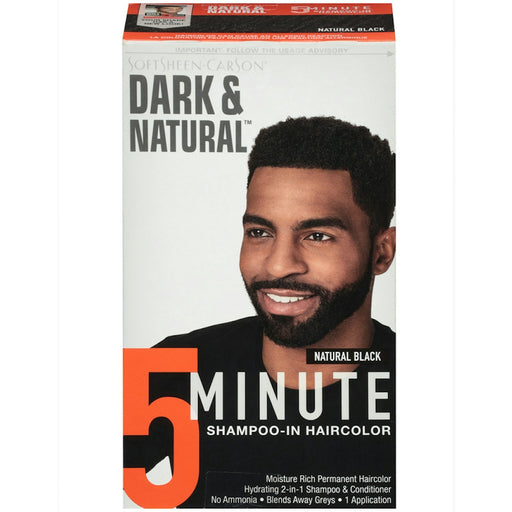 SoftSheet Carson Dark & Natural For Men 5-Minute Natural Black Shampoo-In Hair Color Kit Hair Color Lavender Default Title